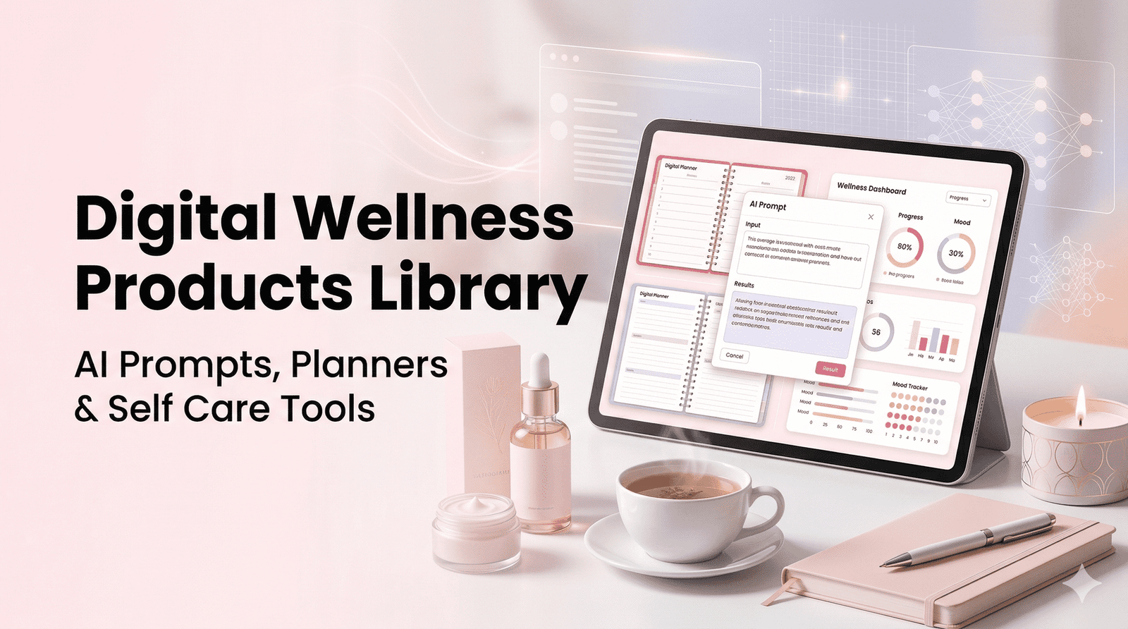 digital wellness products library AI planners templates tools
