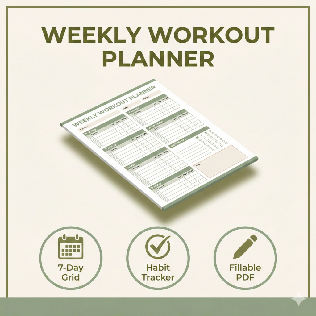Fitness Weekly Workout Planner